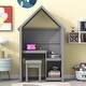 preview thumbnail 3 of 22, House-Shaped Kids Desk and Stool Grey