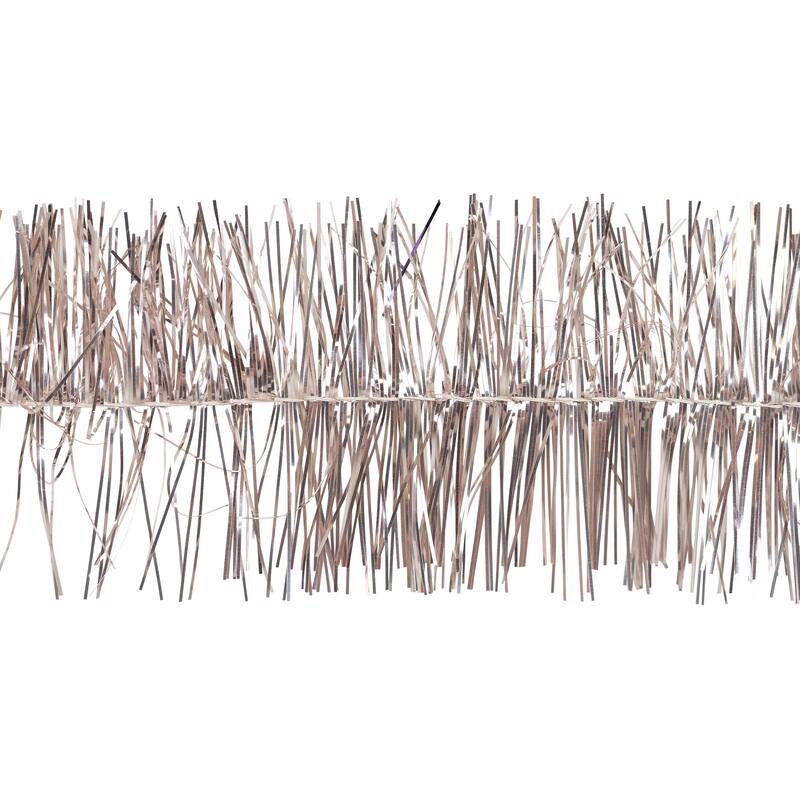 Shiny Two-Tone Tinsel Christmas Garland - 18' x 3" - Pink