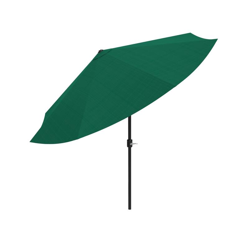 Pure Garden 10 ft Patio Umbrella with Auto Tilt and Hand Crank - Hunter Green