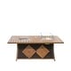 preview thumbnail 15 of 15, 7-Piece Brown Aluminum Wicker Patio Dining Set with Multifunctional Fire Pit Table