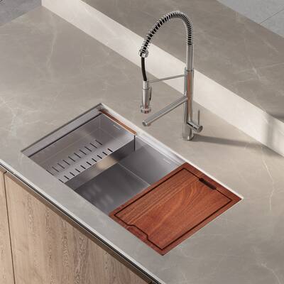 Rivage 33 x 19 Single Basin Undermount Kitchen Workstation Sink - 33 x 19