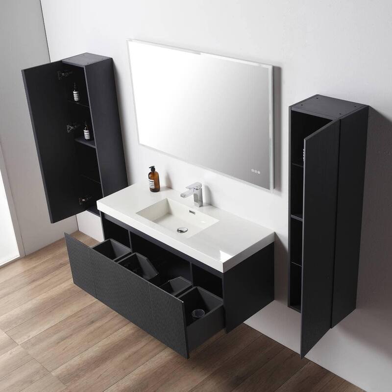 Blossom Positano 48" Floating Vanity with Sink & 2 Side Cabinets