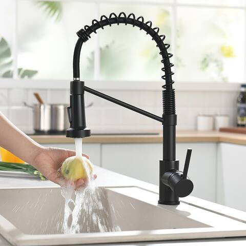 Kitchen Faucet with Pullow Down Sprayer Commercial Single Handle Sink Faucet