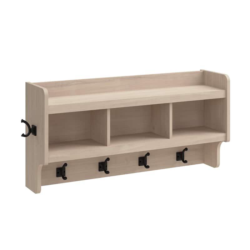 Woodland 40W Wall Mounted Coat Rack with Shelf by Bush Furniture