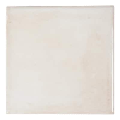 Zahara 6x6 Creamy off-white Porcelain Zellige Square Wall and Floor Tile (5.38 sq ft/case) - 22 Pack