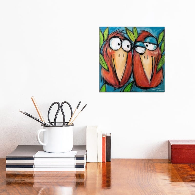 iCanvas "Love Birds" by Tim Nyberg Canvas Print - 12x12x1.5