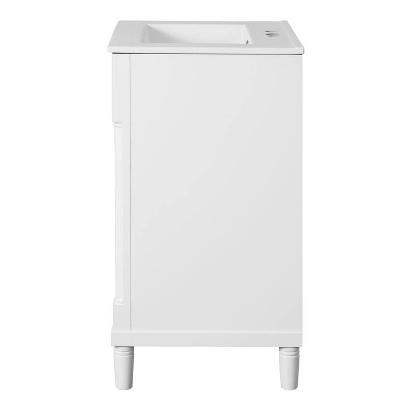 Roomfitters 24 Inch Bathroom Vanity with Ceramic Sink, Storage Cabinet with 2 Doors, Small Single Vanity
