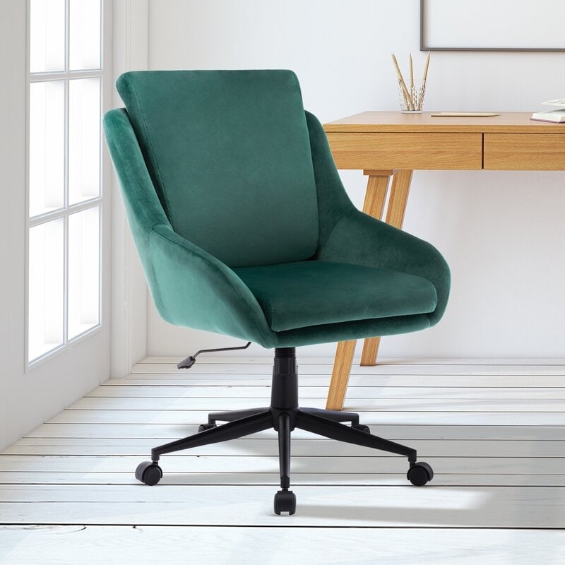 Archiology Swivel Velvet Office Desk Chair On Sale Overstock 32157260