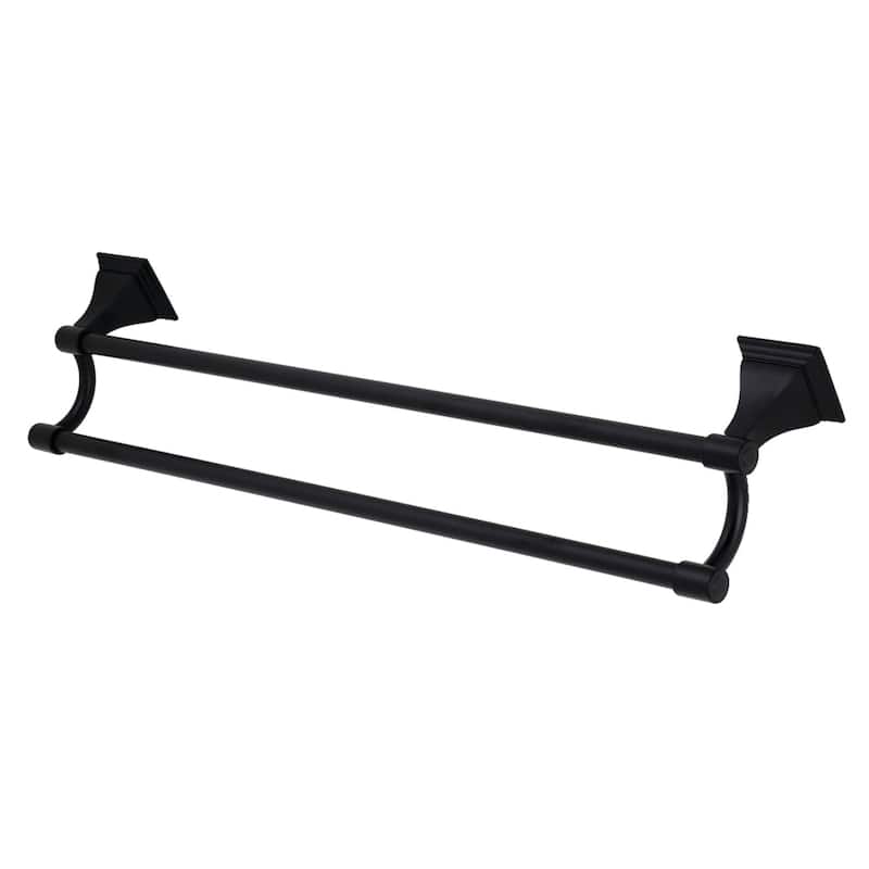 Kingston Brass Monarch 24-Inch Dual Towel Bar - Matte Black