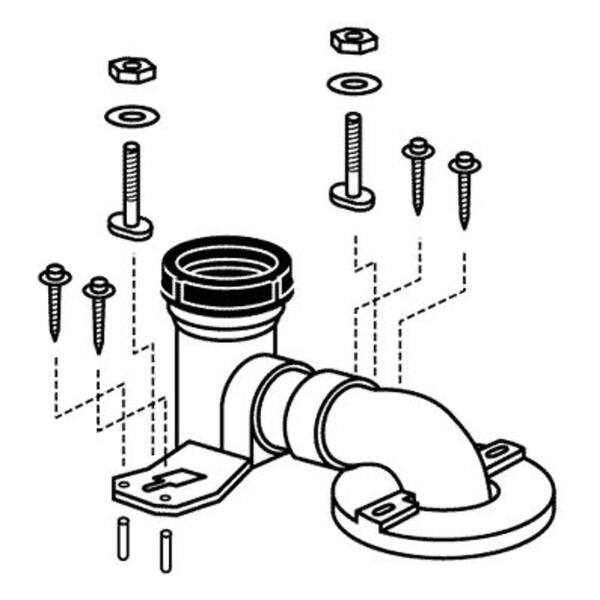Uni Fit Rough In 10 inch Unifit Rough In Installation Kit for Toto Toilets - Bed Bath ...