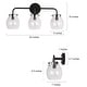 preview thumbnail 19 of 20, Olia Modern Farmhouse Black Bathroom Vanity Light Linear Dimmable Glass Wall Sconces