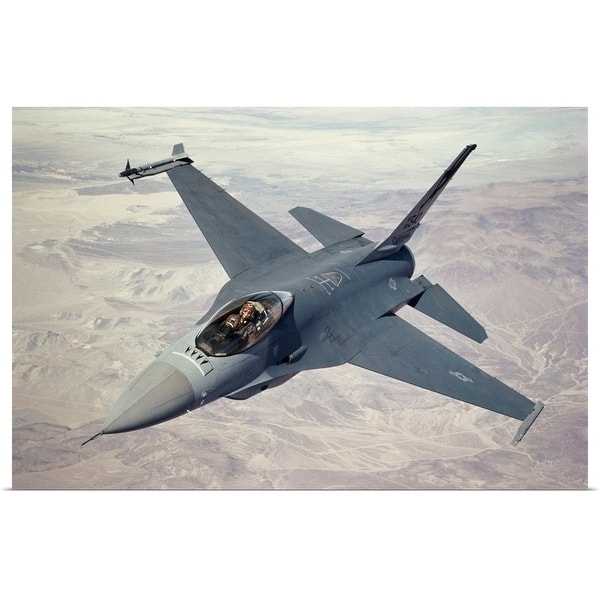 Shop General Dynamics F 16 Fighting Falcon Of The Air National Guard California Poster Print Overstock 16482531