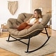 preview thumbnail 26 of 32, Indoor Deep-seating Rocking Papasan Chair, Rocking Chair Outdoor, 450 lbs Outdoor Rocking Chair, Oversized Rocker Chair