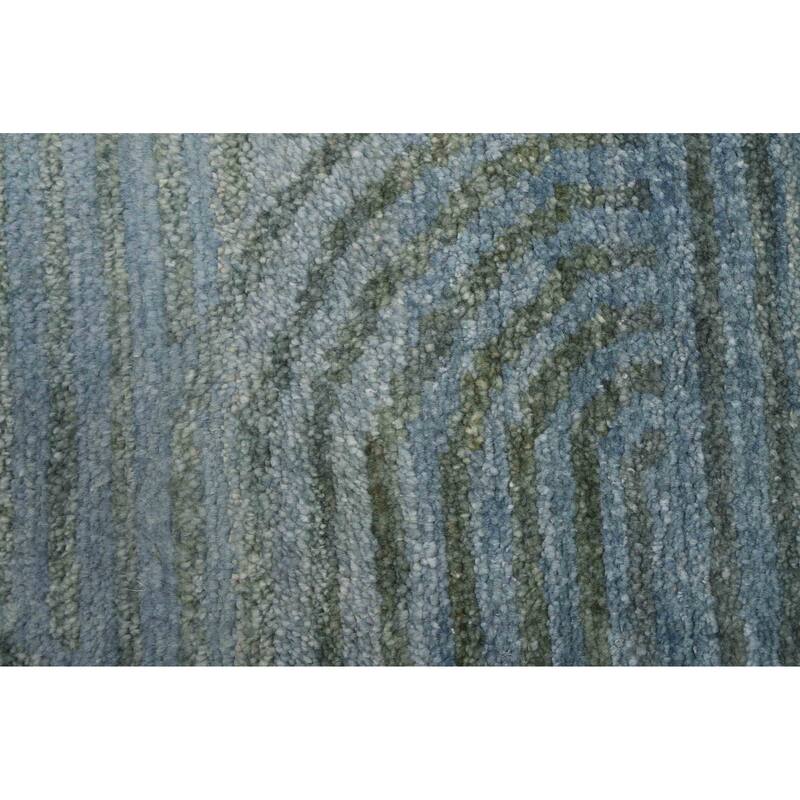 ECARPETGALLERY Hand-knotted Peshawar Ziegler Light Blue Wool Rug - 4'10 x 6'8
