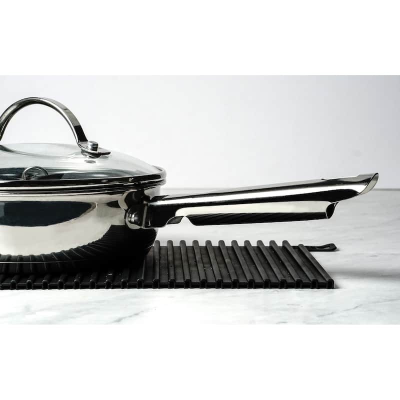 Sink Mat-Hotpad, Black - 12x7"