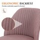 preview thumbnail 40 of 46, Armless Fabric Home Office Desk Chairs, Adjustable Height Swivel Task Vanity Chair, Task Chairs with Swivel Wheels - N/A