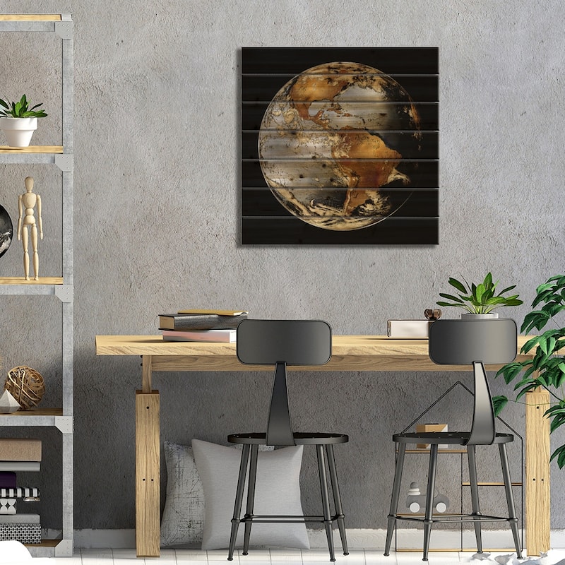 World Turning II Print On Wood by Russell Brennan - Multi-Color