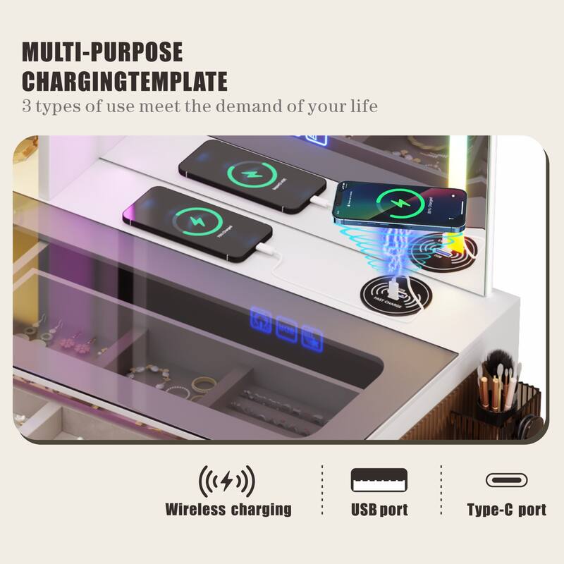 Makeup Vanity with LED Light