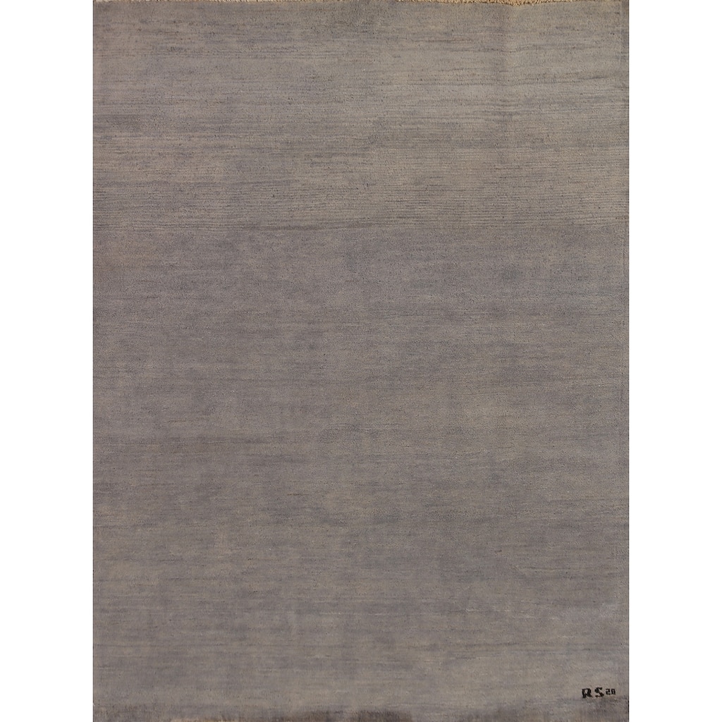 Gray Modern Gabbeh Oriental Area Rug Handmade Wool Carpet - 5'0" x 6'6"