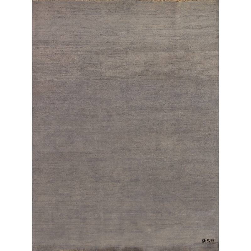 Gray Modern Gabbeh Oriental Area Rug Handmade Wool Carpet - 5'0" x 6'6"