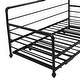 preview thumbnail 11 of 22, Industrial Style Twin Size Daybed with Adjustable Pop Up Trundle and Heavy-Duty Steel Metal Bedframe