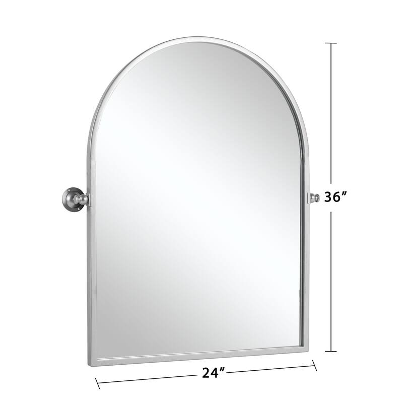 Arched Vintage Pivoting Wall Mirror 36"H×24"W
