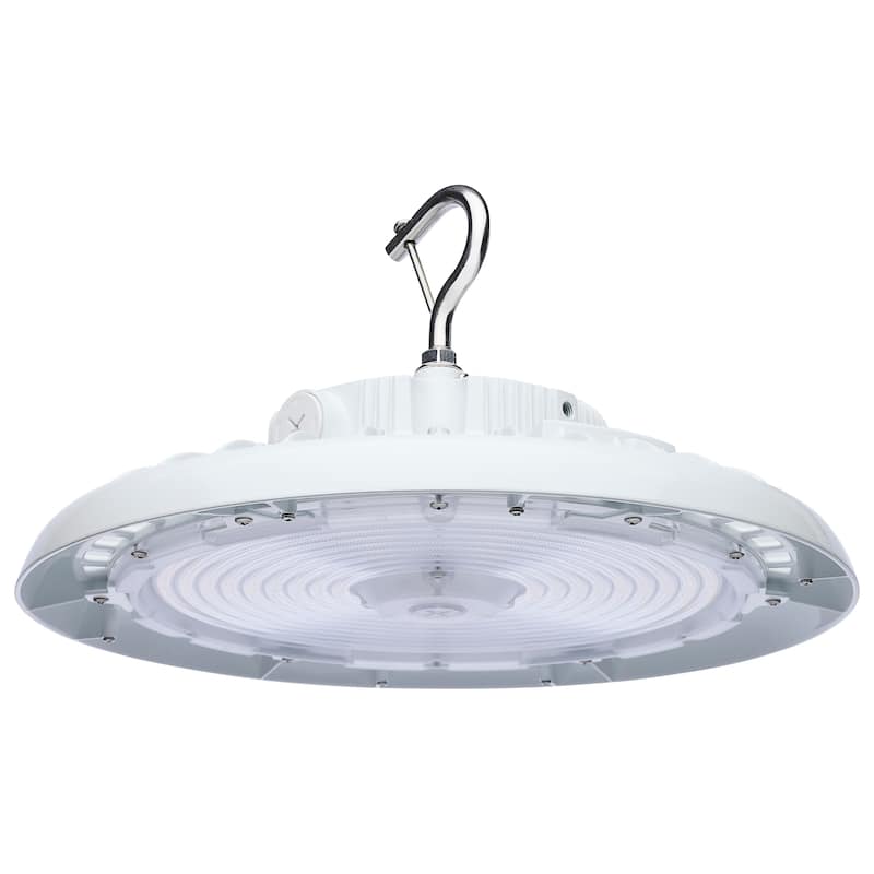 Wattage 150W/175W/200W CCT Selectable 3K/4K/5K LED UFO High Bay 120-347V - White