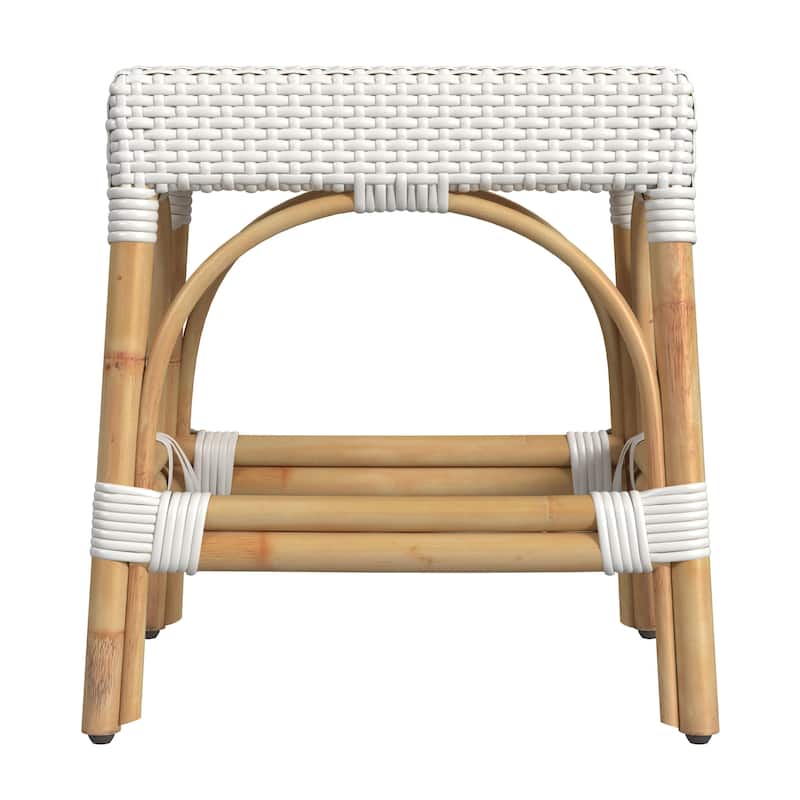 Robias Rattan Rectangular 18" Dining Stool