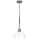 preview thumbnail 1 of 7, Laughlin 1-Light Brushed Nickel Mini Pendant - Brushed Nickel