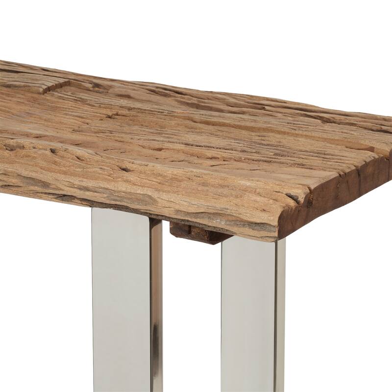 Wood and Metal Console Table