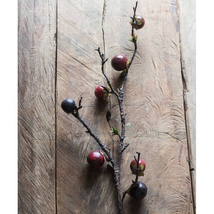 RusticReach Artificial Passion Fruit Stem 37" Tall - [B]-Three Stems