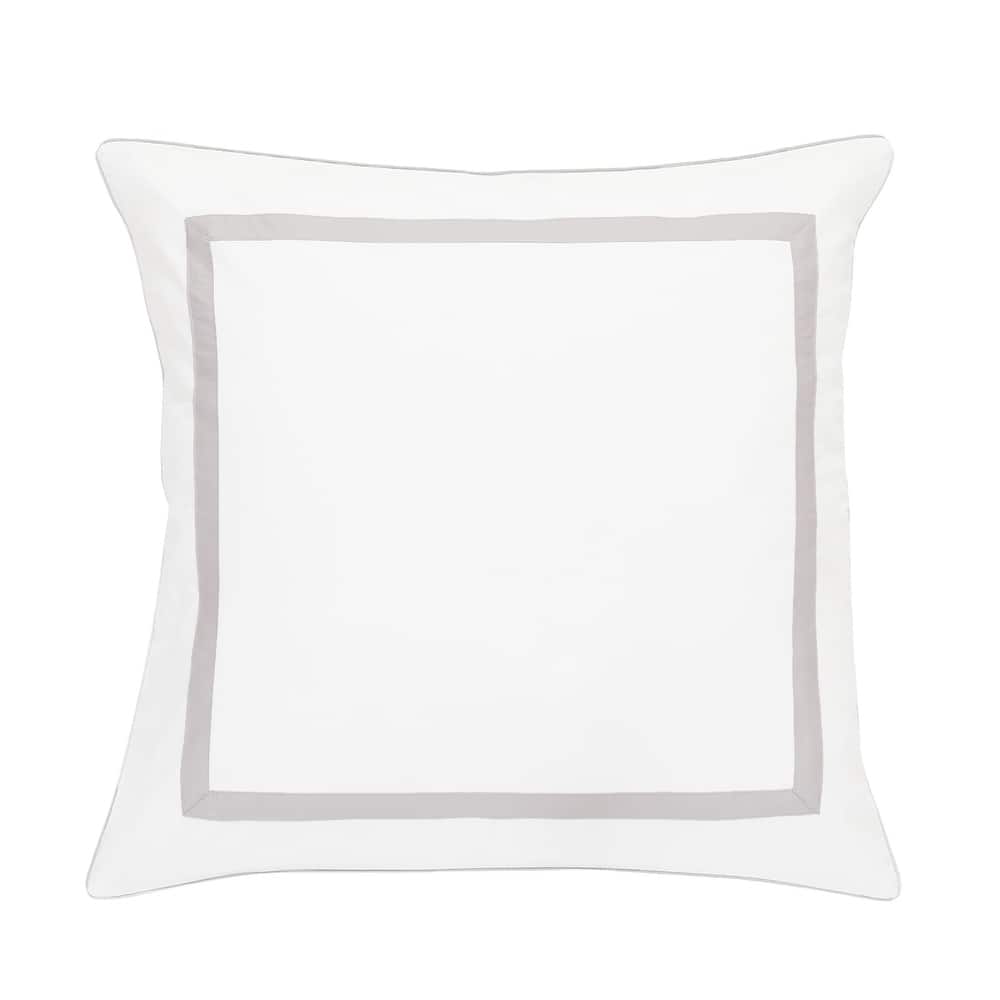 Embroidered Percale Crisp Cotton Hotel Piping Duvet Set and Sham
