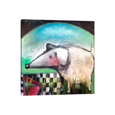 iCanvas "Fancy Dog At Picnic" by Tim Nyberg Canvas Print
