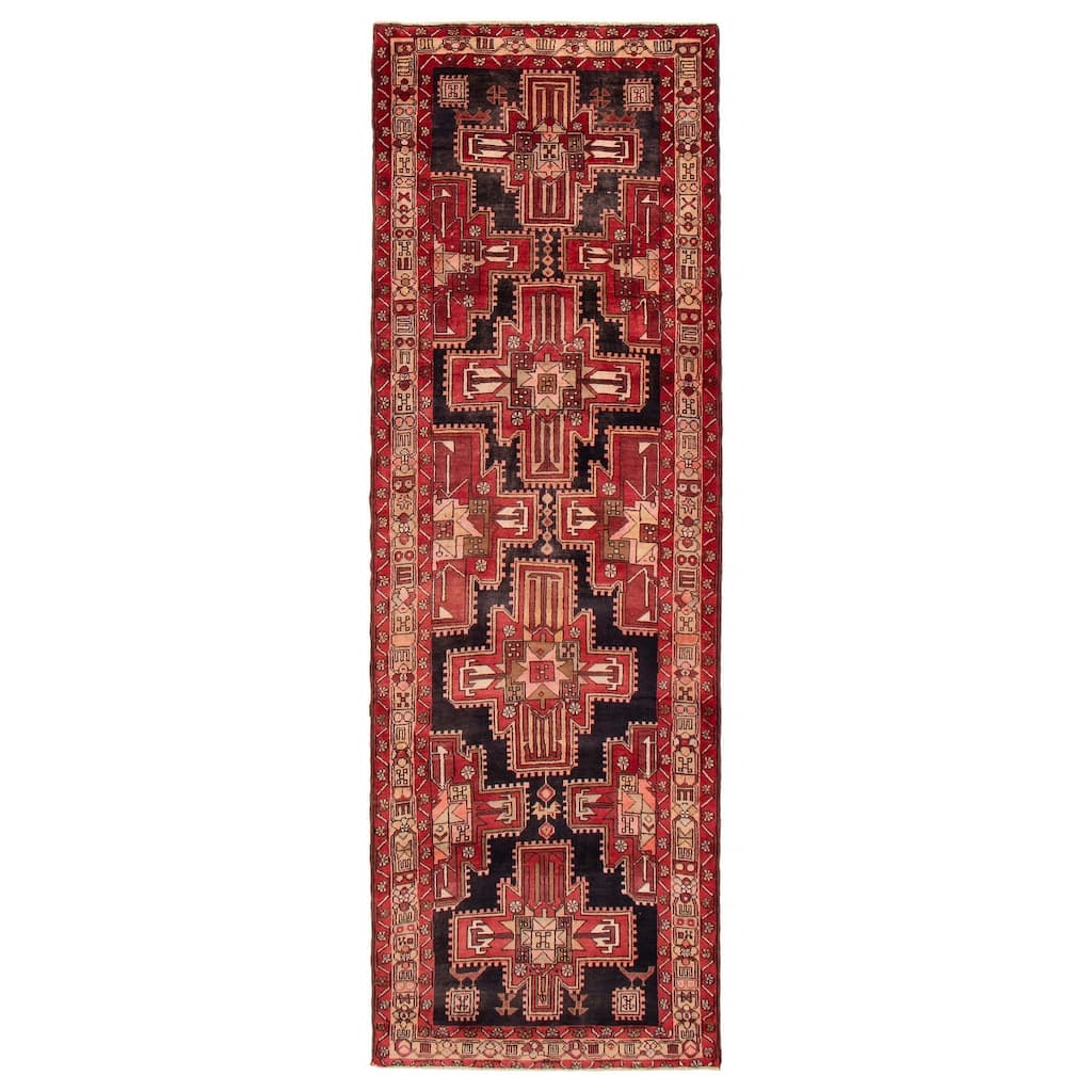 ECARPETGALLERY Hand-knotted Konya Anatolian Red Wool Rug - 3'8 x 11'0