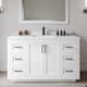 Option White / White Quartz Top / Matte Black Hardware