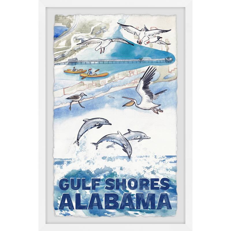 'Gulf Shores Alabama' Framed Painting Print