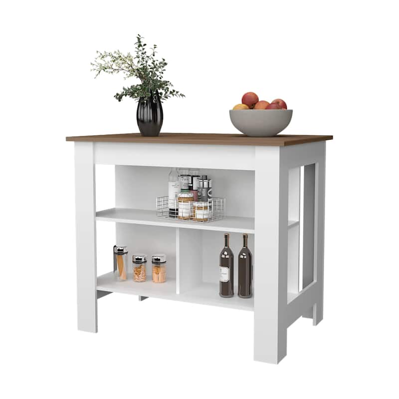 Kitchen Island with Open Storage