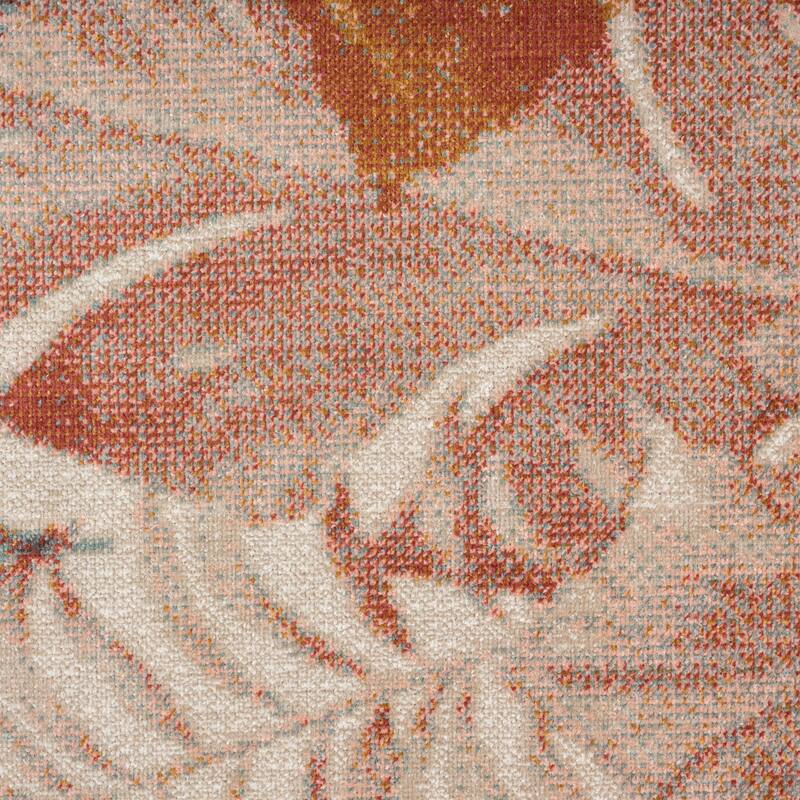 Sevita Hibiscus Honey Botanical Tropical Area Rug
