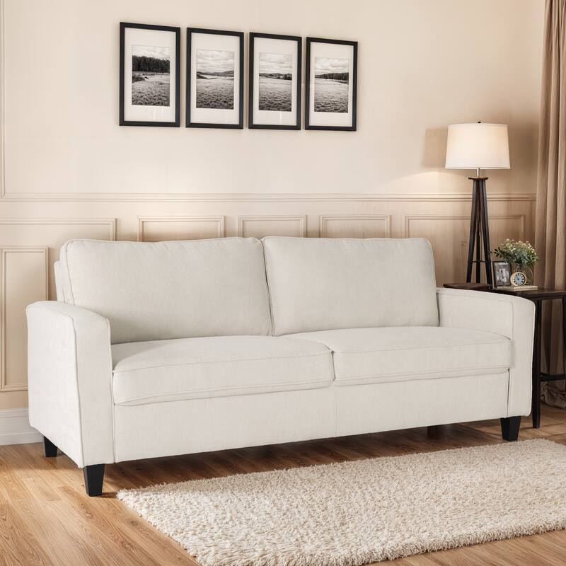 Georgia Upholstered Three Seater Sofa, Grey