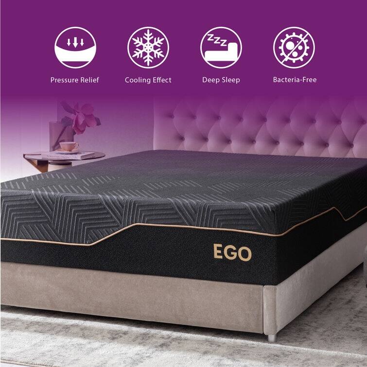 14" Firm Copper Infused Gel Memory Foam Mattress