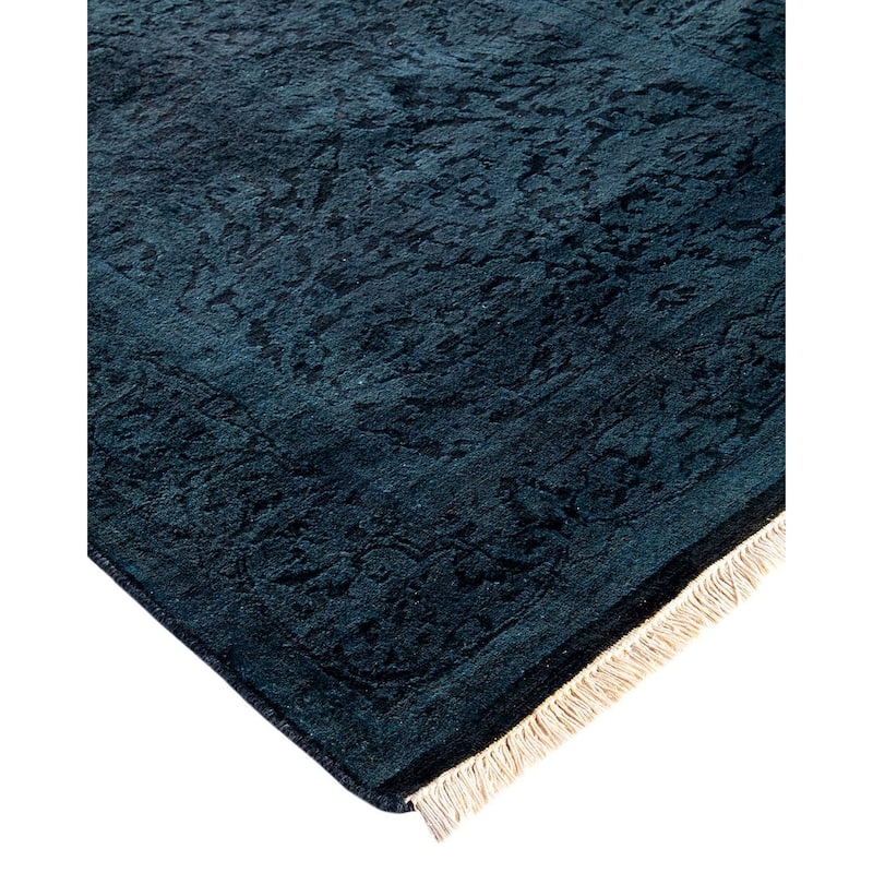 Fine Vibrance, One-of-a-Kind Hand-Knotted Area Rug - Black, 2' 6" x 19' 3" - 2' 6" x 19' 3"
