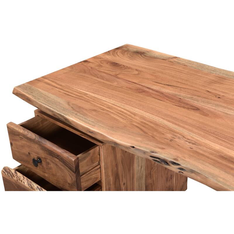 Sienna 2-piece Live Edge Solid Wood Desk Set