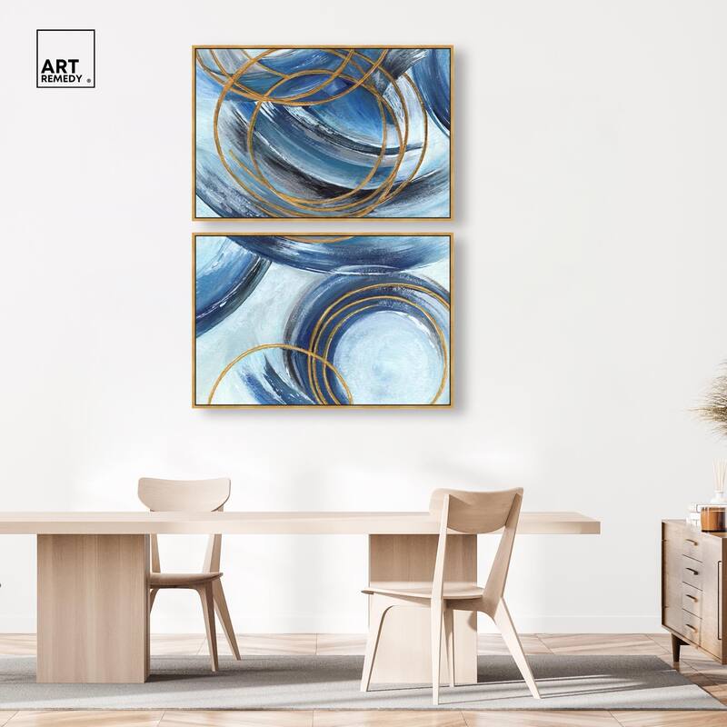 Golden Riviera Canvas Set of 2 by Art Remedy