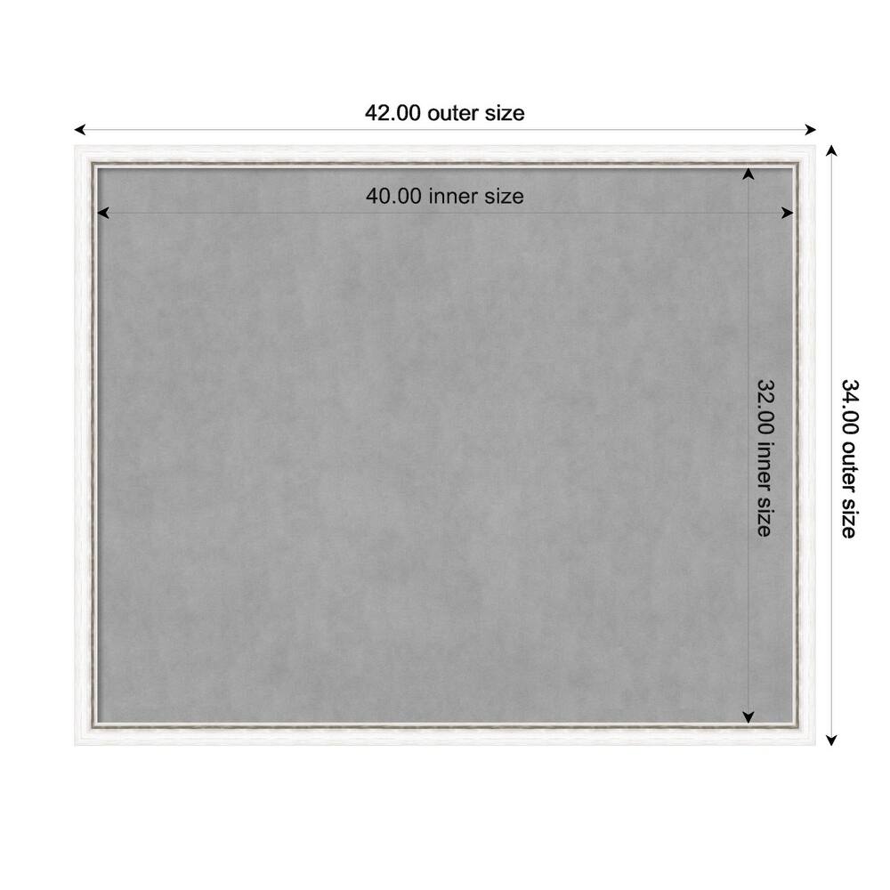 Amanti Art Morgan White Silver Framed Magnetic Board