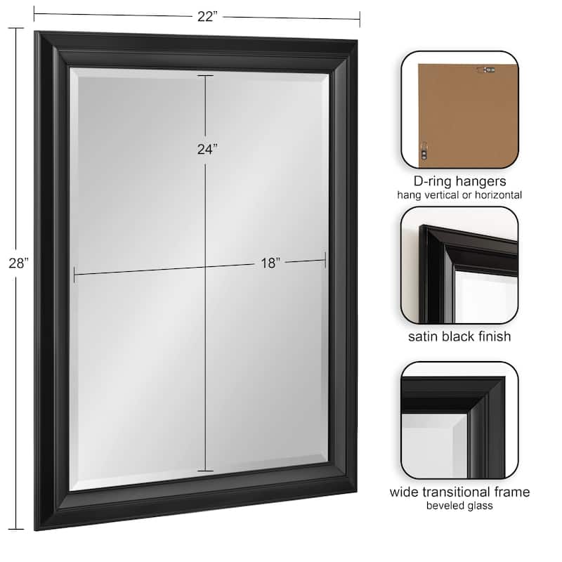 Kate and Laurel Whitley Framed Rectangle Wall Mirror