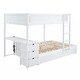 preview thumbnail 43 of 45, Full-Over-Full Bunk Bed with Twin size Trundle, Storage and Desk