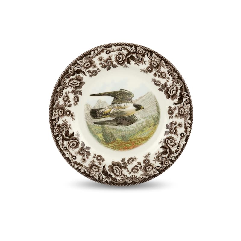 Spode Woodland Salad Plate - 8 Inch - Peregrine Falcon