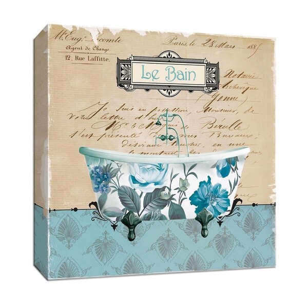 PTM Images 9-147548 PTM Canvas Collection 12" x 12" - "Jardin Le Bain" Giclee Tubs Art Print on Canvas