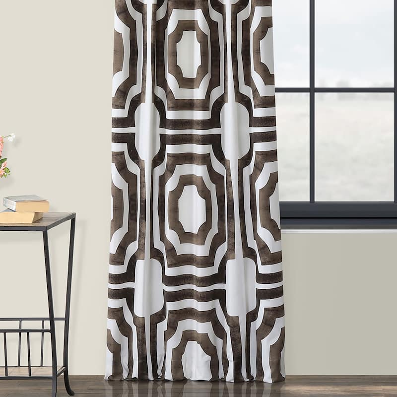Exclusive Fabrics Modern Geometric Room Darkening Cotton Window Curtains (1 Panel)