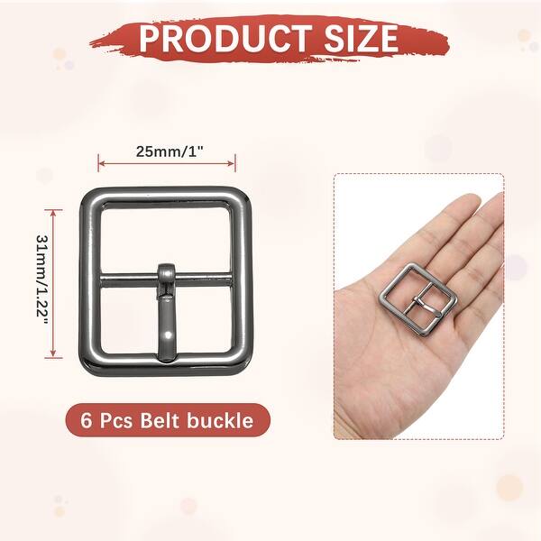 Single Loop Buckle Single Prong Belt Buckle - Metal Center Bar Buckle Use for DIY ...